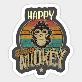 Happy Monkey Sticker